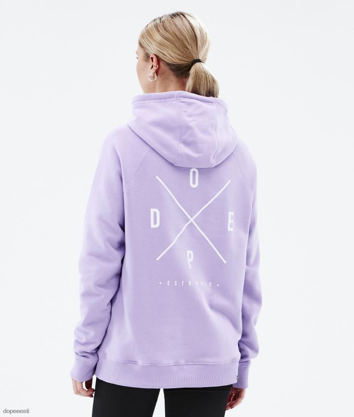 Dope Riided - naised tavaline w kapuuts Dope 2x üles pleekinud violetne B62VTF855 - Image 1