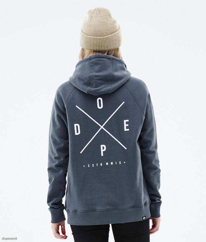 Dope Riided - naised tavaline w kapuuts Dope 2x-up metallist sinine B62VTF866 - Image 1