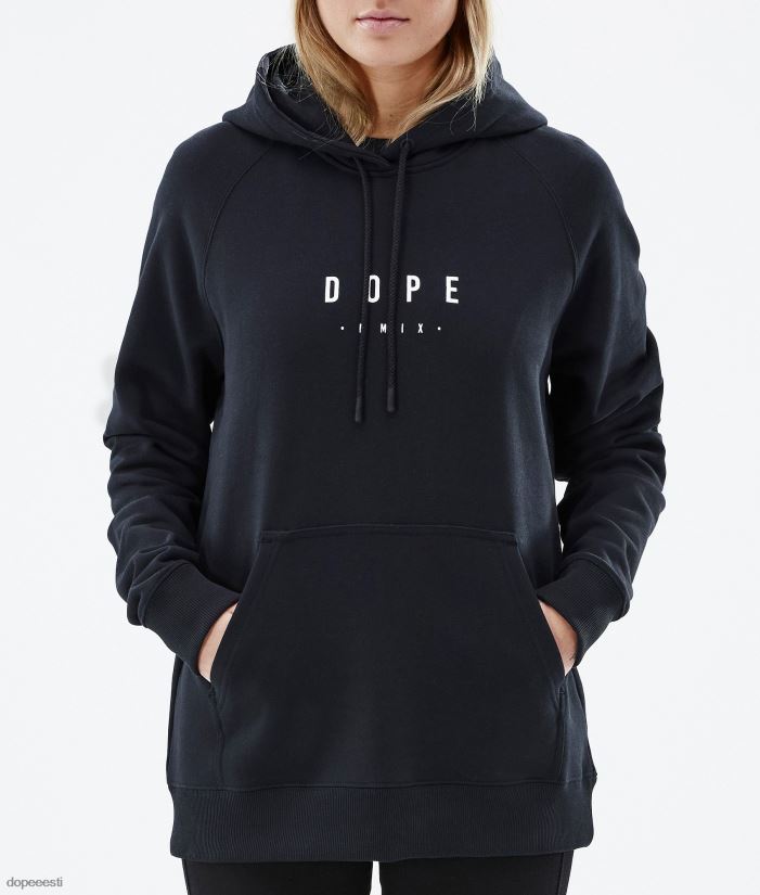 Dope Riided - naised tavaline w kapuuts Dope tipp must B62VTF850 - Image 6