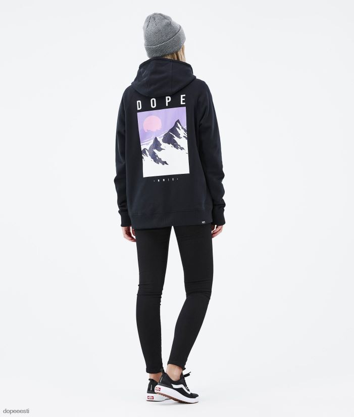 Dope Riided - naised tavaline w kapuuts Dope tipp must B62VTF850 - Image 8