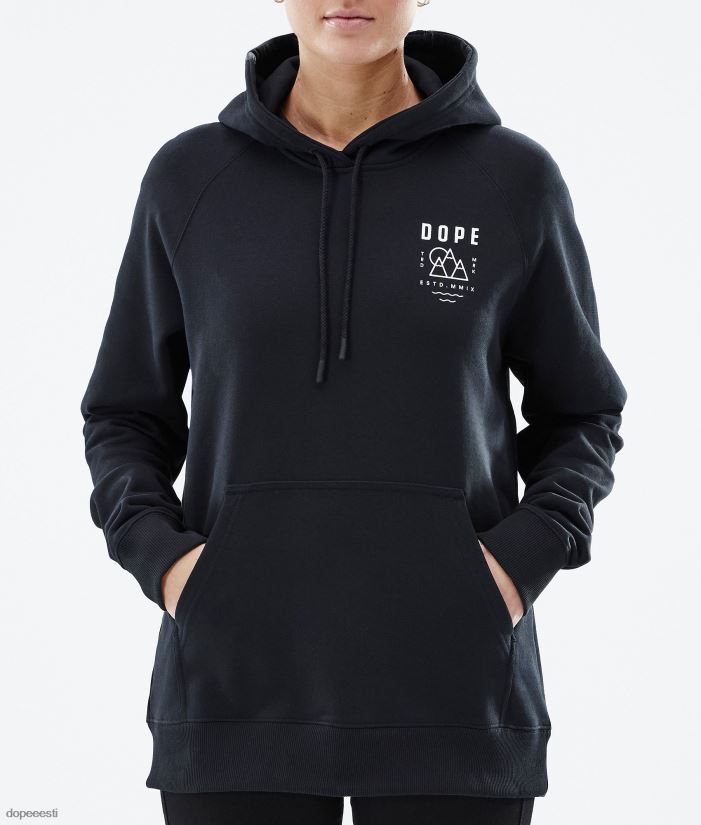 Dope Riided - naised tavaline w kapuuts Dope tipp must B62VTF868 - Image 2