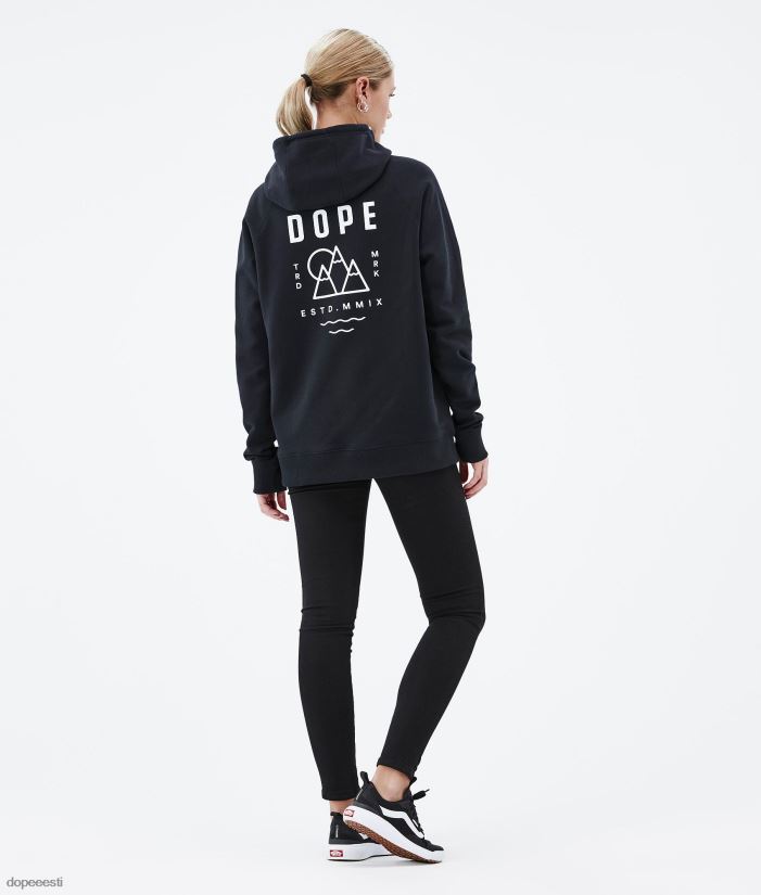 Dope Riided - naised tavaline w kapuuts Dope tipp must B62VTF868 - Image 4