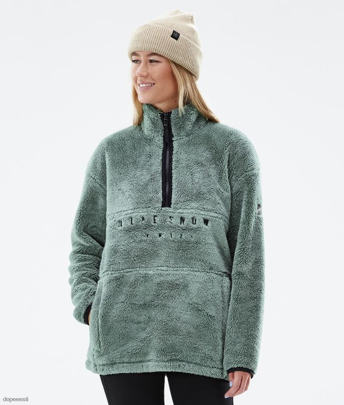 Dope Snow Eesti - naised kuhjaga fliisist kampsun Dope tuhmunud roheline B62VTF807 - Image 1