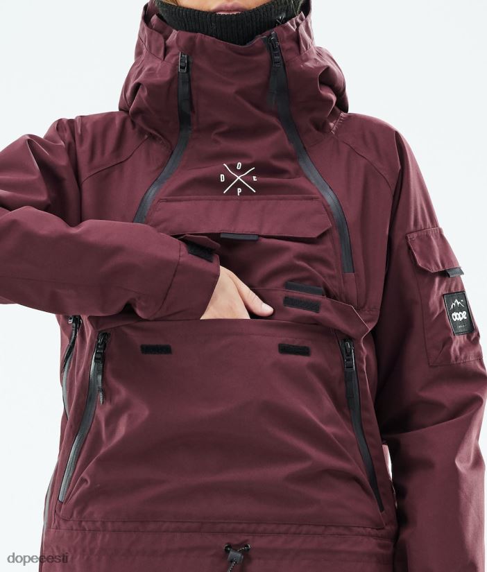 Dope Snow Eesti - naised sarnane 2019. aasta lumelaua jope Dope Burgundia B62VTF644 - Image 2