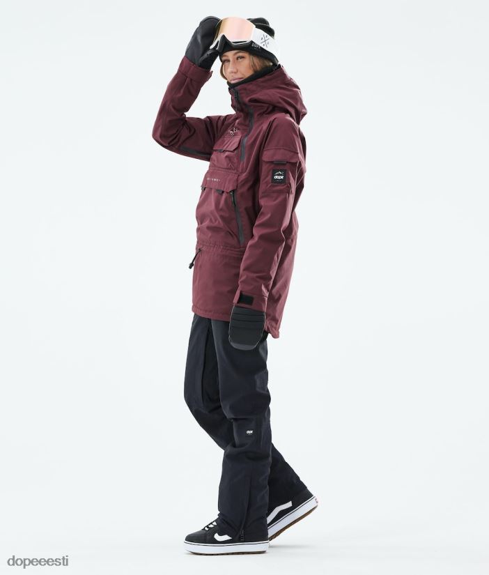 Dope Snow Eesti - naised sarnane 2019. aasta lumelaua jope Dope Burgundia B62VTF644 - Image 3