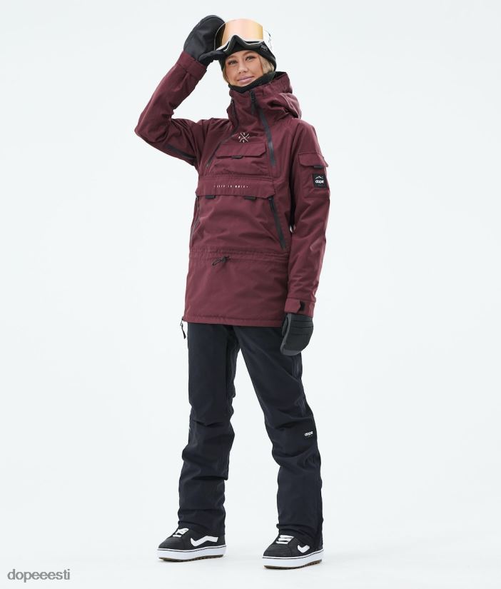 Dope Snow Eesti - naised sarnane 2019. aasta lumelaua jope Dope Burgundia B62VTF644 - Image 4