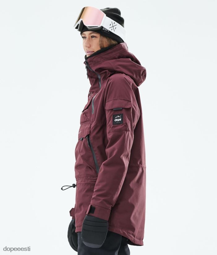 Dope Snow Eesti - naised sarnane 2019. aasta lumelaua jope Dope Burgundia B62VTF644 - Image 7