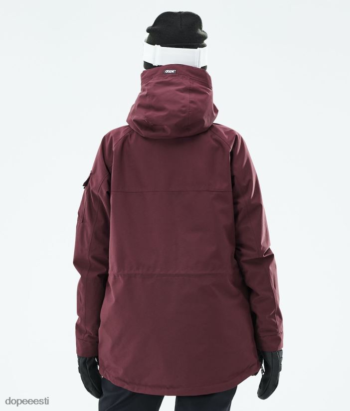 Dope Snow Eesti - naised sarnane 2019. aasta lumelaua jope Dope Burgundia B62VTF644 - Image 8