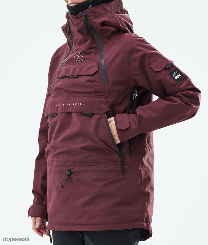 Dope Snow Eesti - naised sarnane 2019. aasta lumelaua jope Dope Burgundia B62VTF644 - Image 9