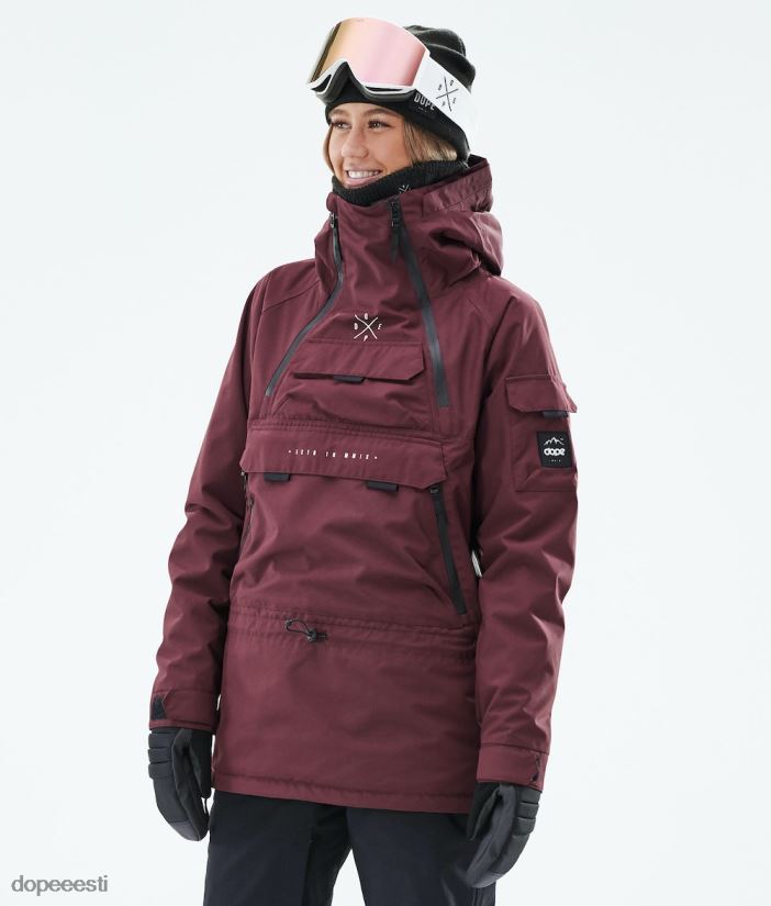 Dope Snow Eesti - naised sarnane 2019. aasta lumelaua jope Dope Burgundia B62VTF644 - Image 1