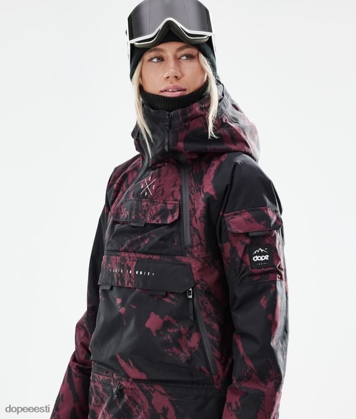Dope Snow Eesti - naised sarnane w 2021 lumelaua jope Dope värvige Burgundia B62VTF555 - Image 3