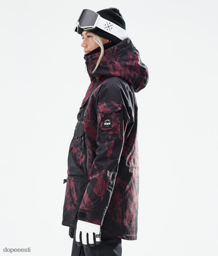 Dope Snow Eesti - naised sarnane w 2021 lumelaua jope Dope värvige Burgundia B62VTF555 - Image 8