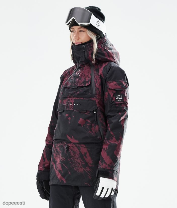 Dope Snow Eesti - naised sarnane w 2021 lumelaua jope Dope värvige Burgundia B62VTF555 - Image 1