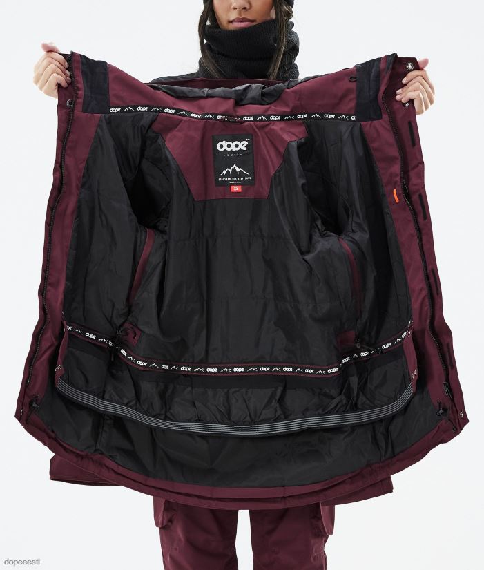 Dope Snow Eesti - naised vilunud lumelaua jope Dope don Burgundia B62VTF584 - Image 12