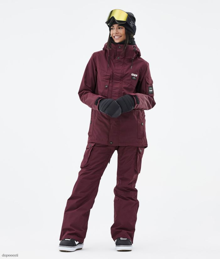 Dope Snow Eesti - naised vilunud lumelaua jope Dope don Burgundia B62VTF584 - Image 3