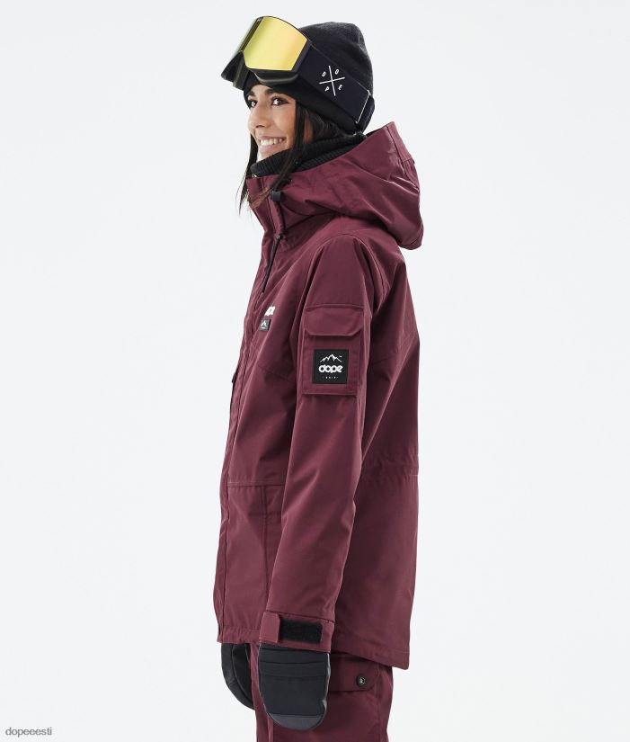 Dope Snow Eesti - naised vilunud lumelaua jope Dope don Burgundia B62VTF584 - Image 8