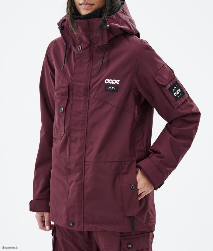 Dope Snow Eesti - naised vilunud lumelaua jope Dope don Burgundia B62VTF584 - Image 10