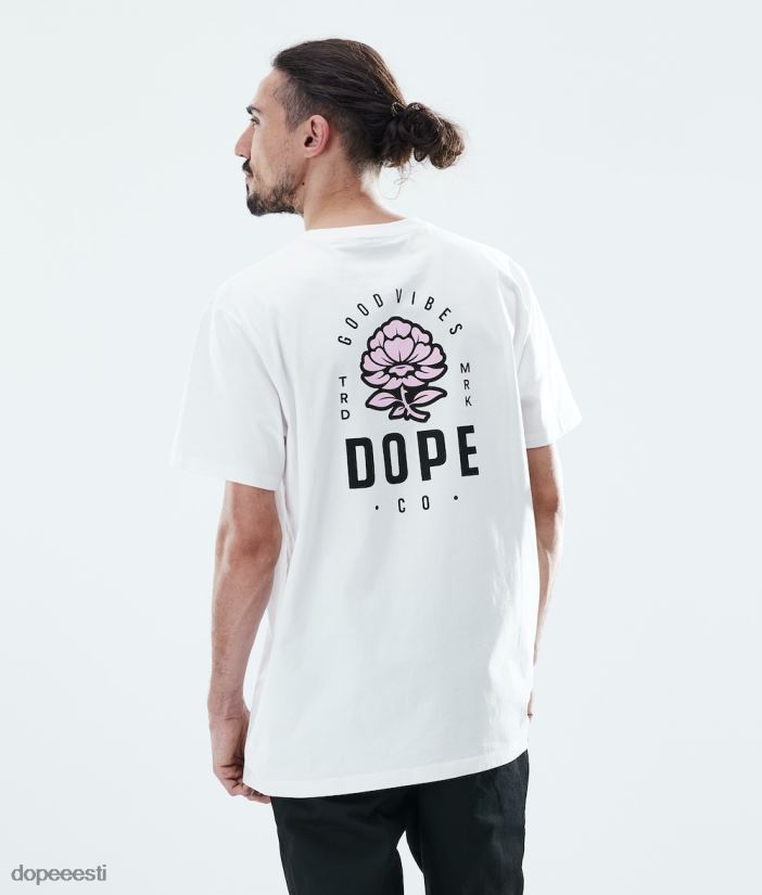 Dope Riided - mehed igapäevane t-särk Dope roosa valge B62VTF357