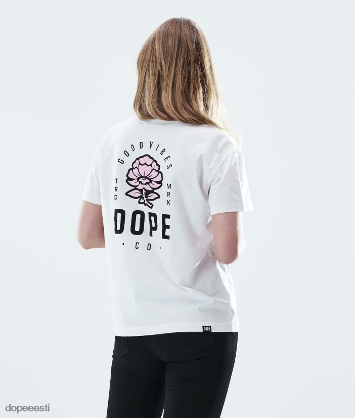 Dope Riided - naised tavaline t-särk Dope roosa valge B62VTF879